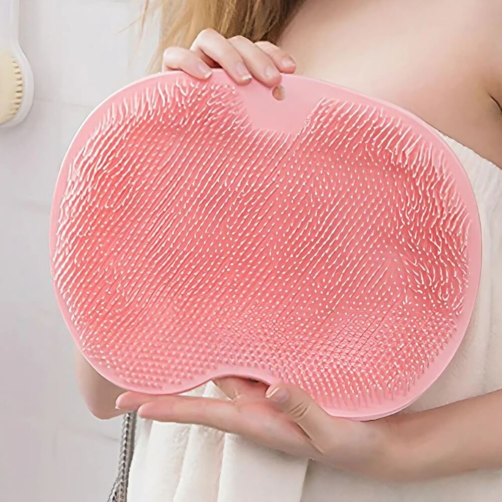 Silicone Rub Back Brush Bathroom Non-slip Wash Foot Pad Massage Shower -  Gadget Through