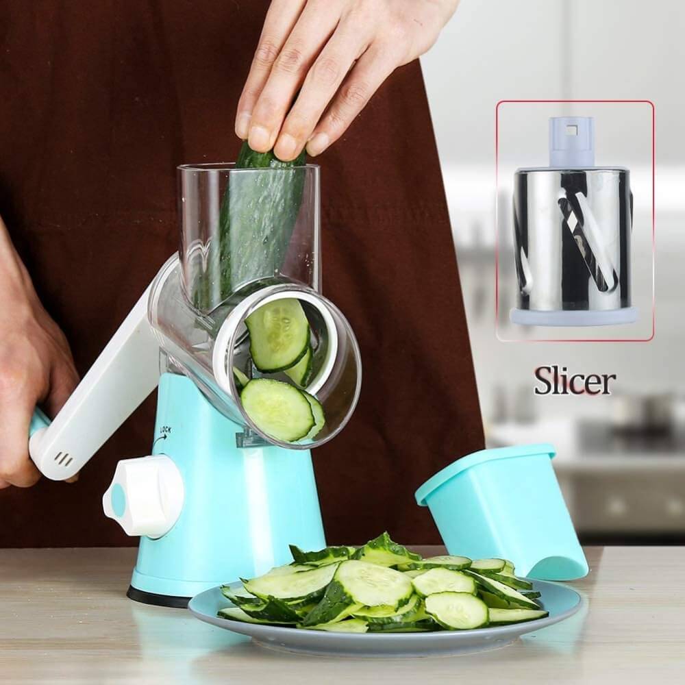 Manual rotary cheese grater handheld kitchen grater tool with