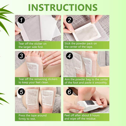 Tiefenreinigende Detox-Fußpflaster (30er-Pack)