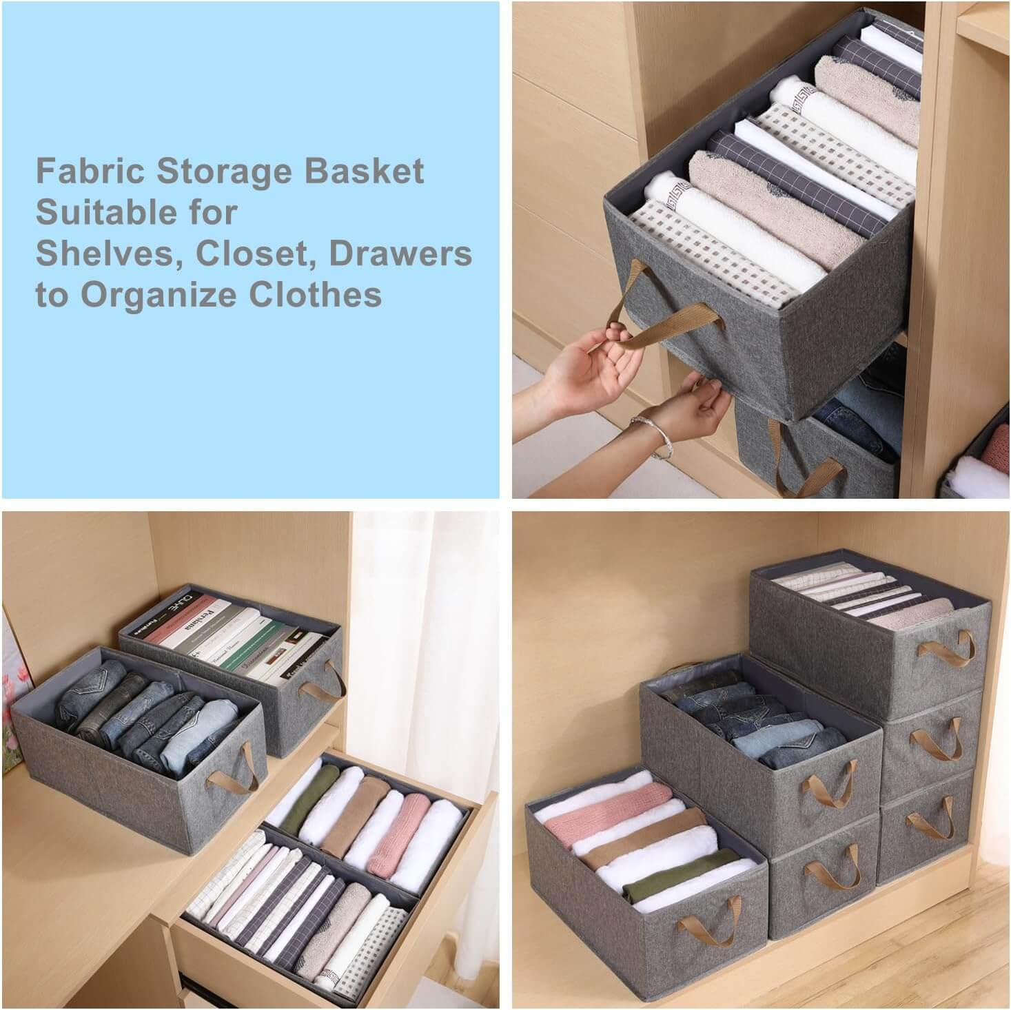 Closet Storage Baskets for Smart Clothing Organization