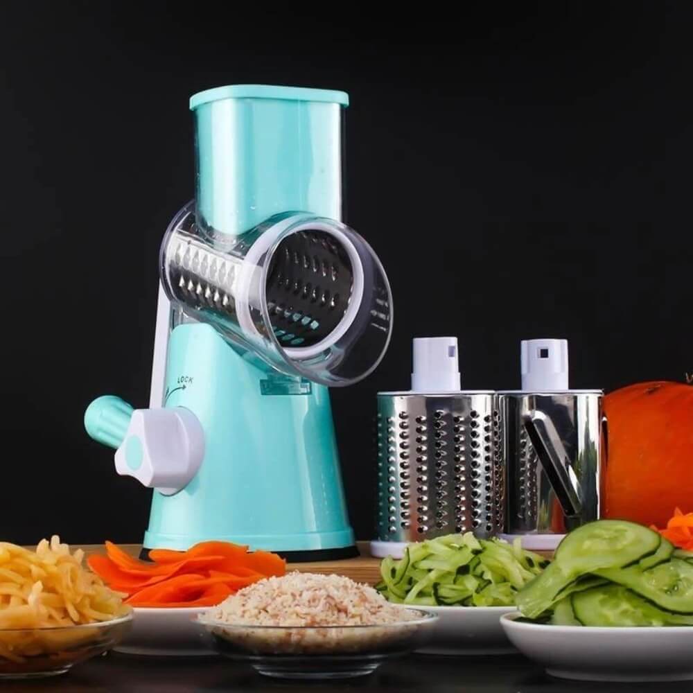 Kitchen Manual Rotary Cheese Grater With Handle - Round Cheese