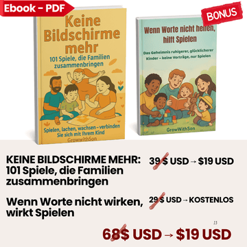 KEINE BILDSCHIRME MEHR: 101 Spiele, die Familien zusammenbringen (E-Book) + KOSTENLOSER BONUS: Wenn Worte nicht helfen, hilft Spielen