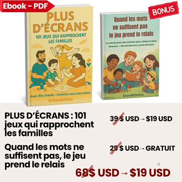 PLUS D’ÉCRANS : 101 jeux qui rapprochent les familles (Livre numérique) + BONUS GRATUIT : Quand les mots ne suffisent pas, le jeu prend le relais