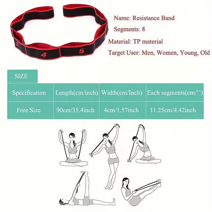8-Stufen-Widerstandsband für das Beintraining im Sitzen