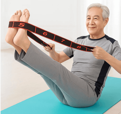 8-Stufen-Widerstandsband für das Beintraining im Sitzen