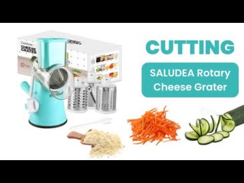 Manual Rotary Cheese Grater Mandoline - Handheld Slicer Grinder - Master  Grater for Kitchen - Food Shredder for Vegetable, Carrot, Salad, Nuts -3  Stainless Steel Drums -Strong Suction Base 